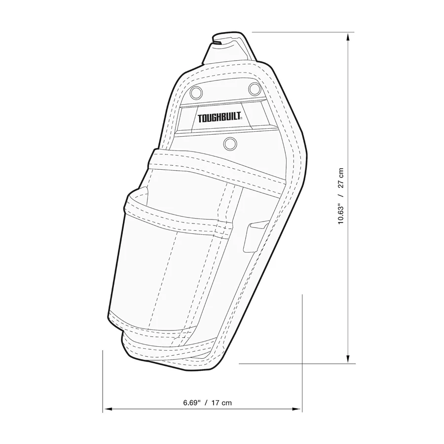 Imagem -02 - Toughbuilt-belt Bolsa para Chave Martelo Chave de Fenda Hammer Holster Bolso e Loops Tb-ct31-a