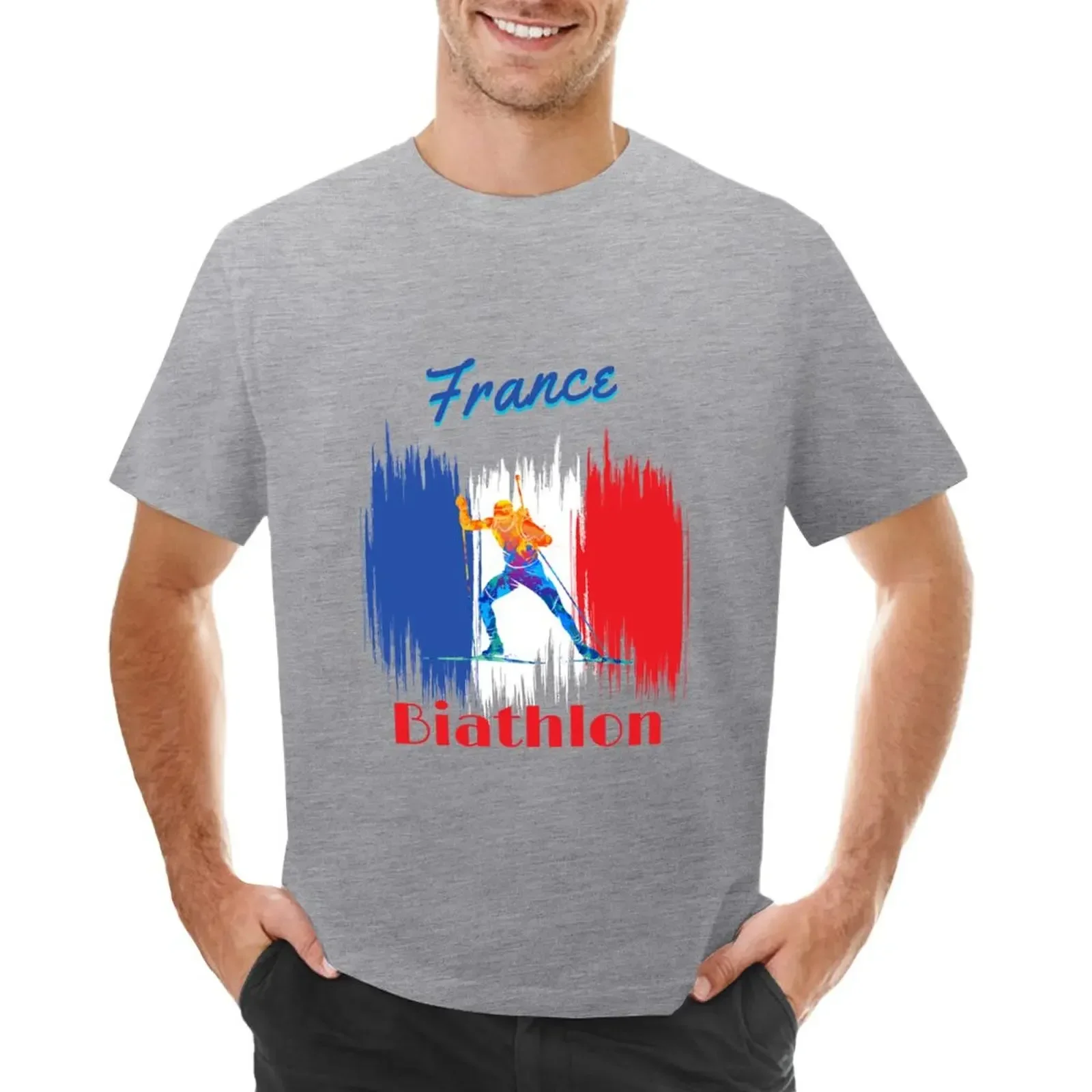 France biathlon wintersport T-Shirt heavyweights graphics cute tops mens workout shirts