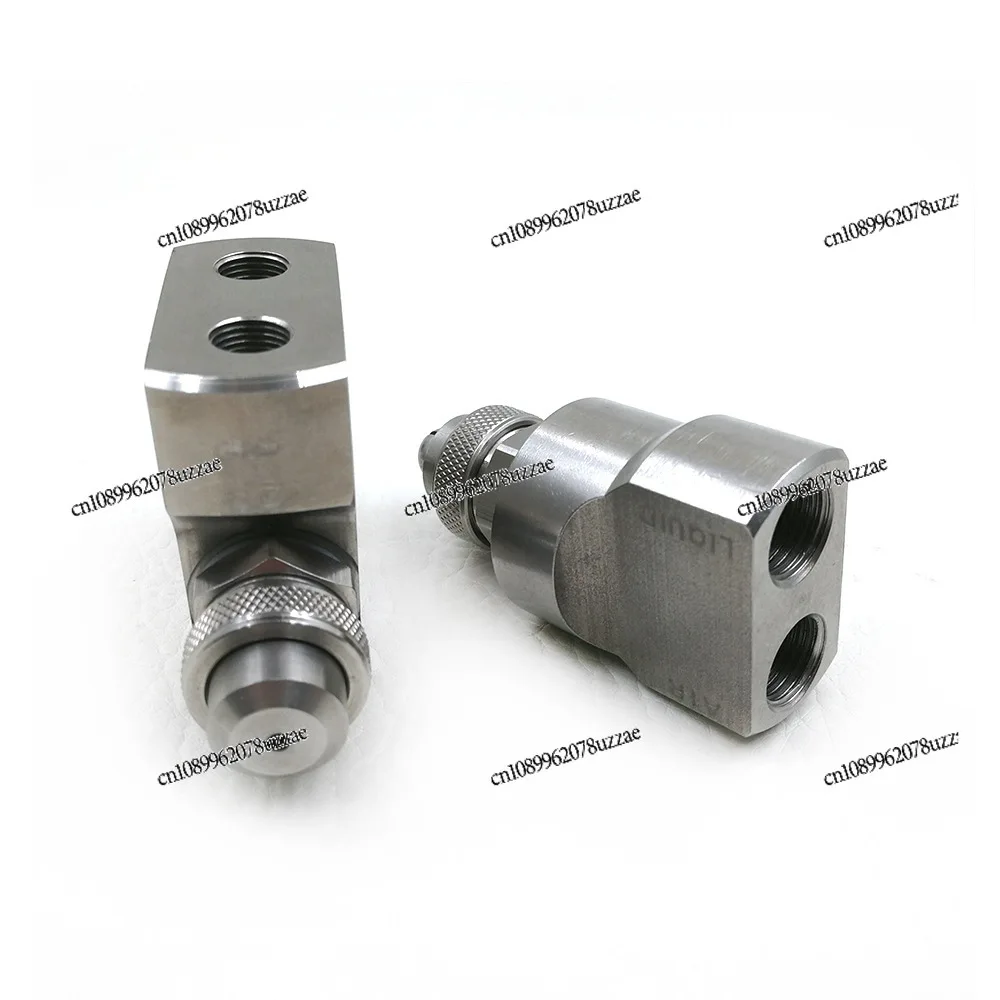 Stainless Steel Back Rear Connection Gas-liquid Mixing Nozzle, Double Fluid Nozzle Discharge Port Spray Dust Suppression
