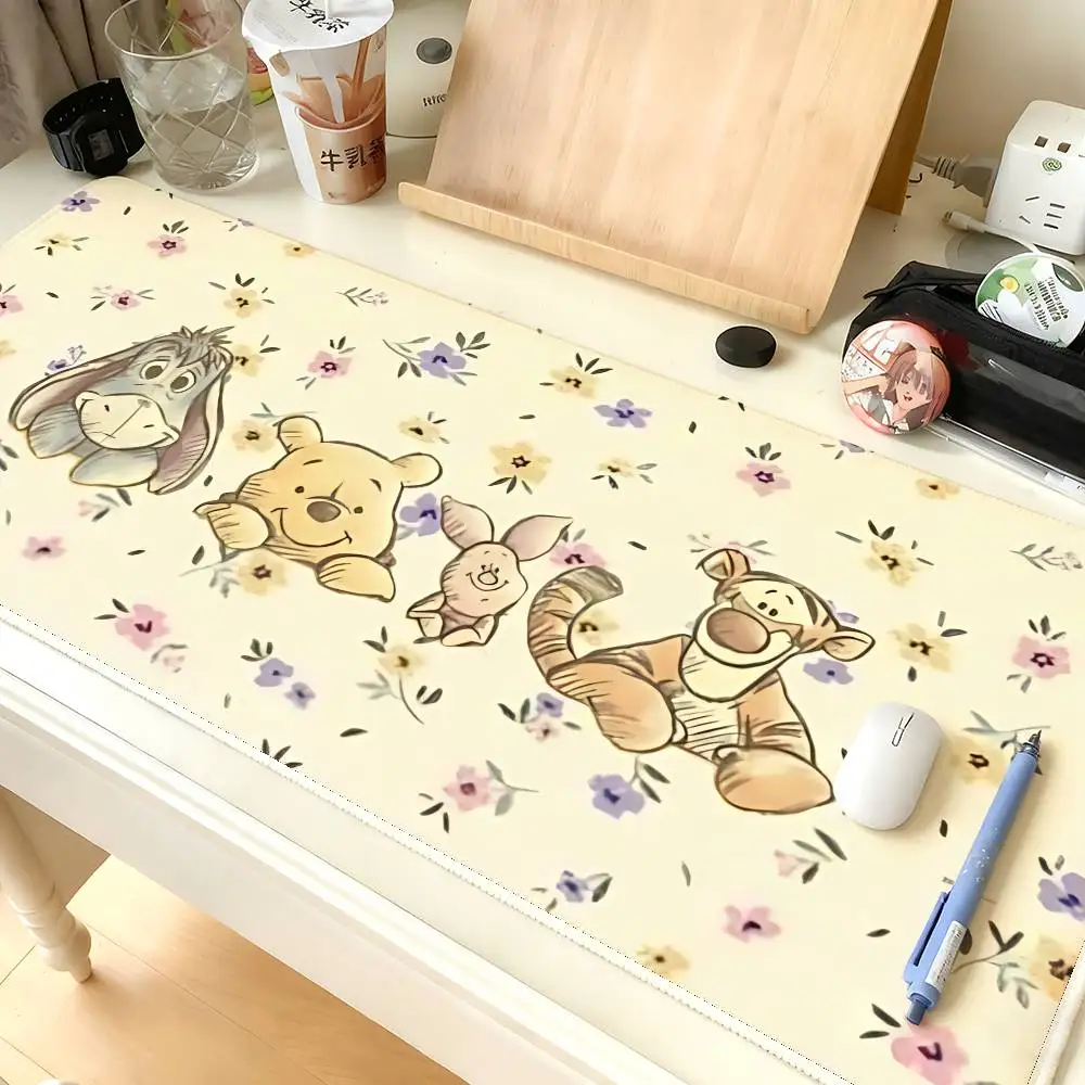 W-Winnie The Poohs Mouse Pad Computer Mat Deskpad Laptop Keyboard Mat Office Large Landscape Mousepad