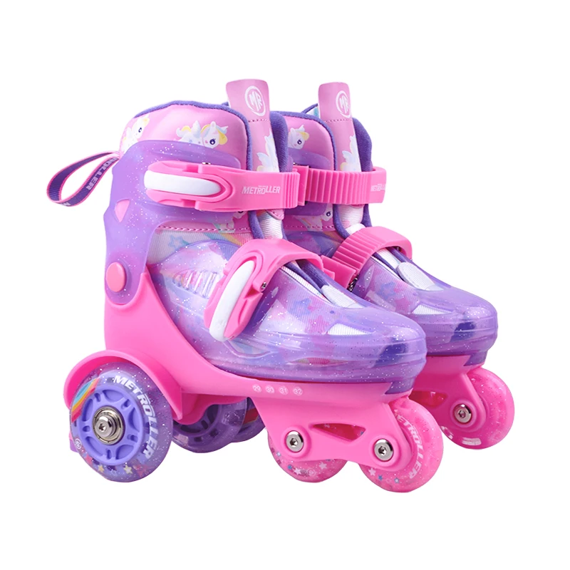 

Оптовая продажа, мигающие защитные роликовые коньки из искусственной кожи, обувь для детей, треугольные коньки, обувь для детей