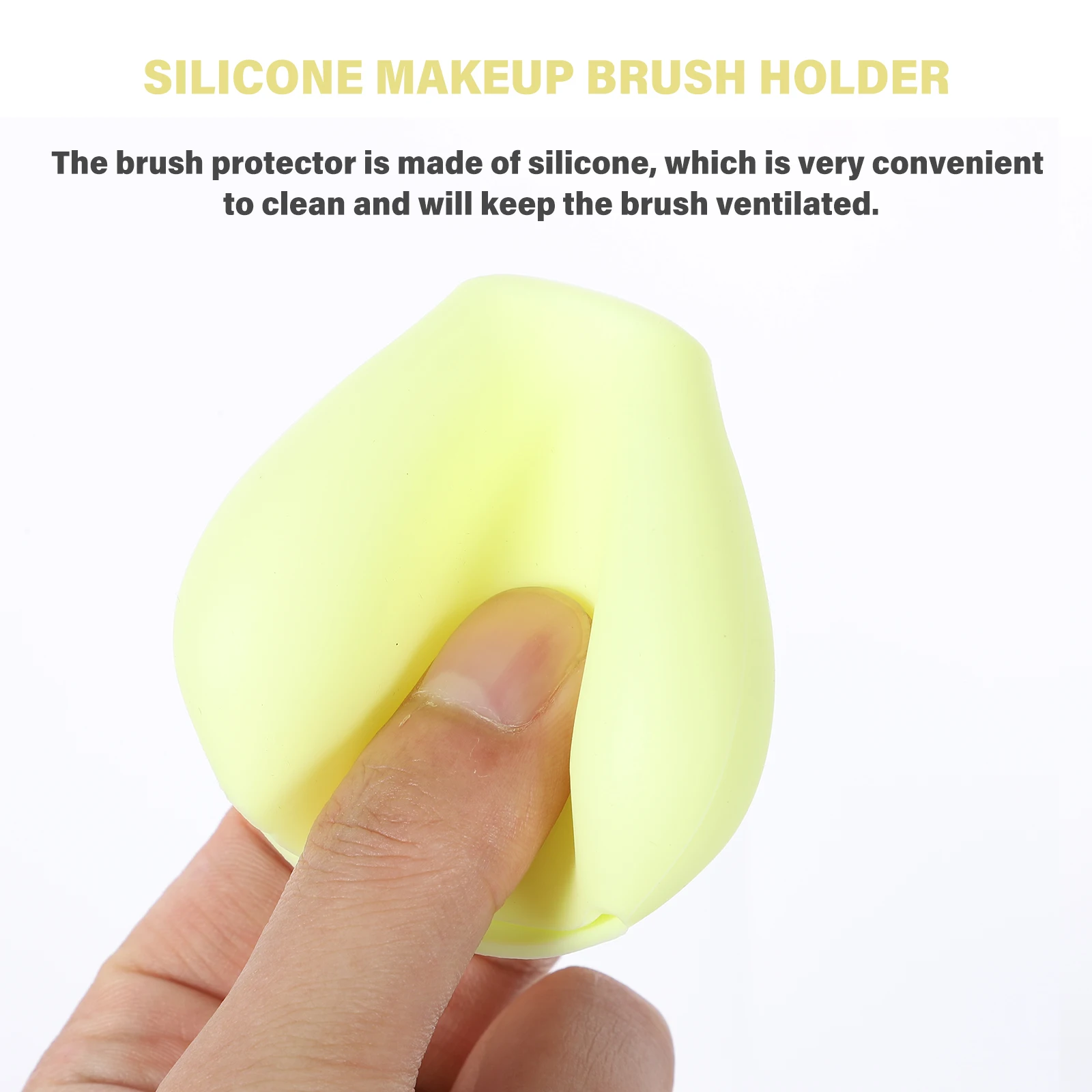 

Makeup Brush Cover Dustproof Protector Holder for Blush Powder Brushes Travel Storage Case Base