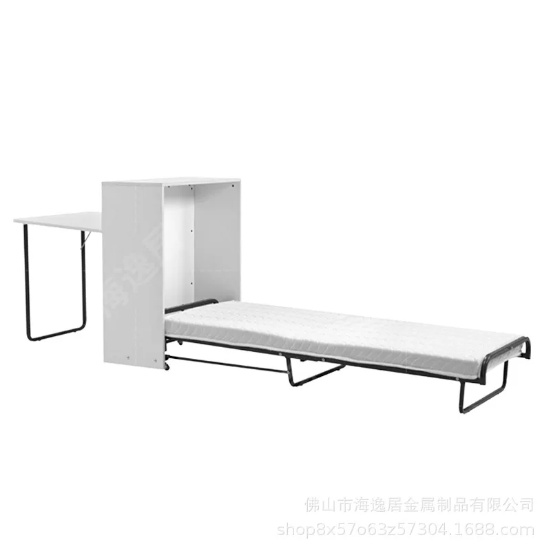 Folding Table Household Bookcase Integrated Small Apartment Folding Bed Multi-functional Bed Rotation