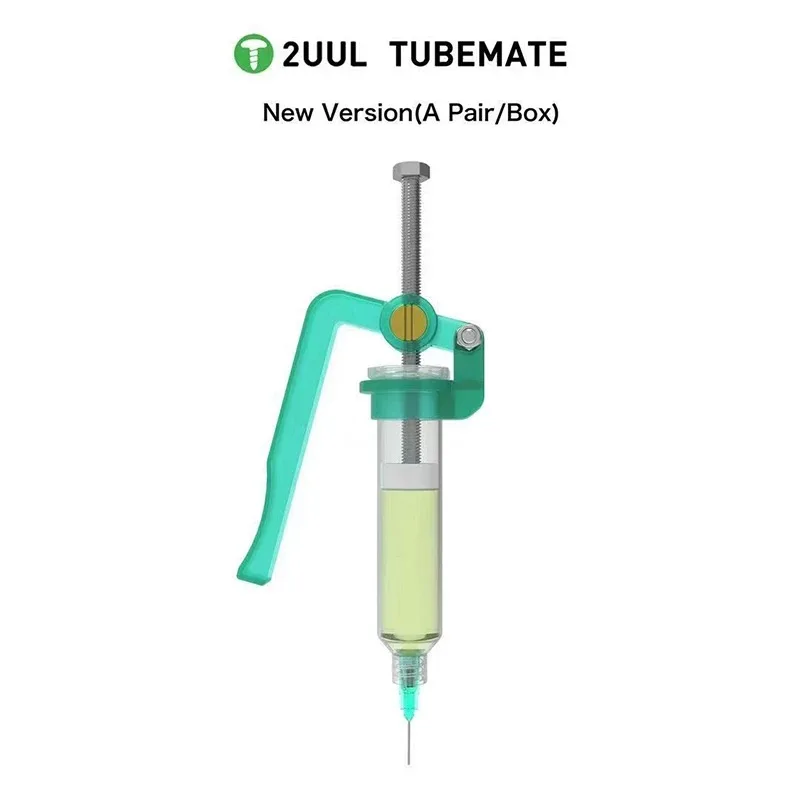 

2UUL TUBEMATE Metal Syringe Flux Tube Push Rod for BGA Solder Booster UV Solder Mask Ink Propulsion Plunger Welding Oil Pusher