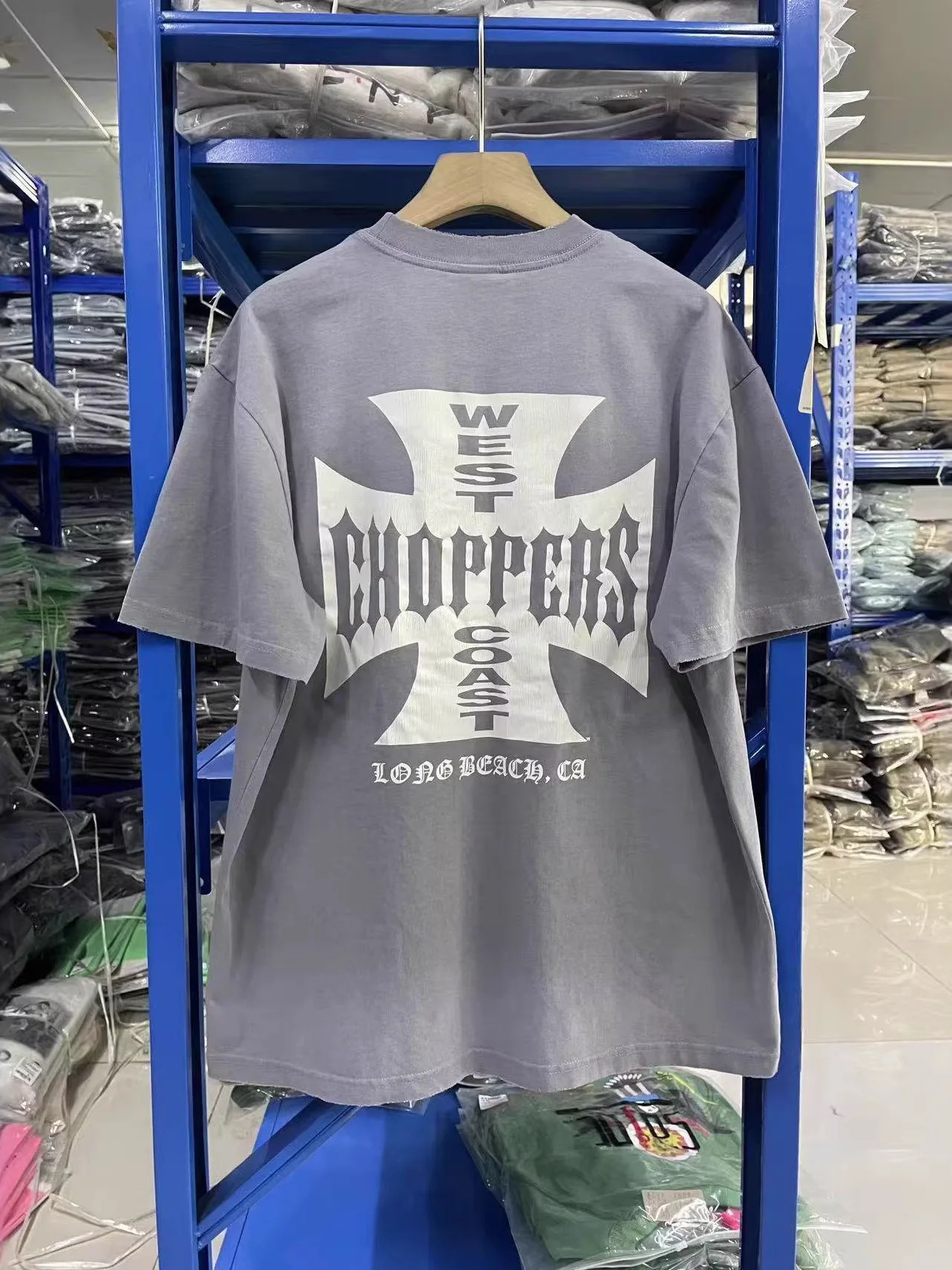 

West Coast Choppers Vintage West Coast Desert Style Washed Loose Print Short Sleeve T-Shirt Cotton Unisex Spring Summer Tee