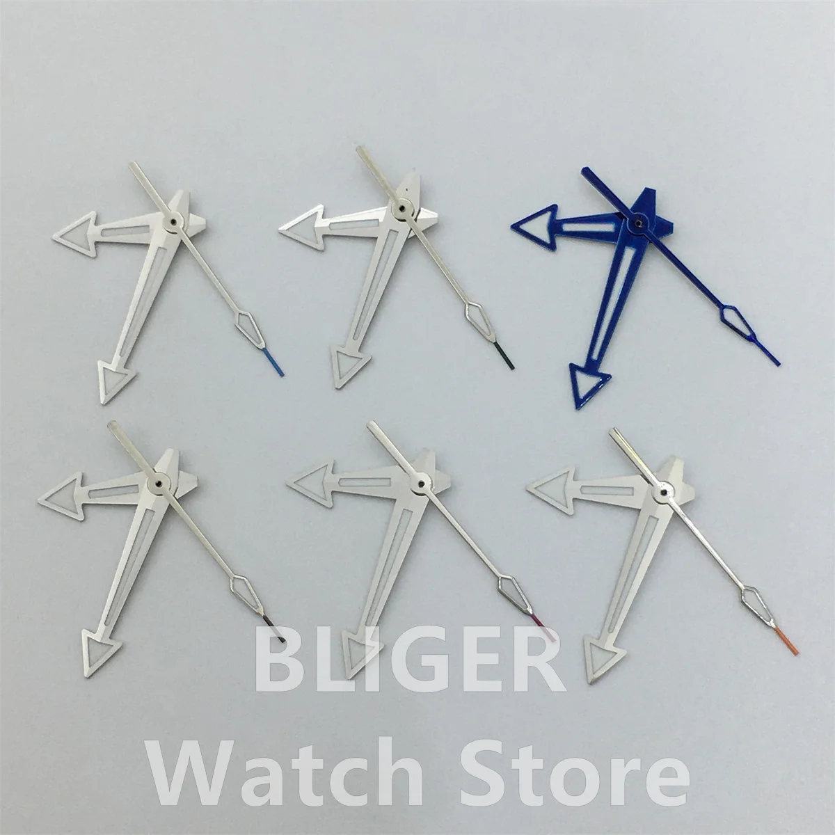 Серебряная стрелка-указатель C3, зеленый светящийся для NH35 4R35 NH36 4R36 7S36, детали часов с автоматическим механизмом