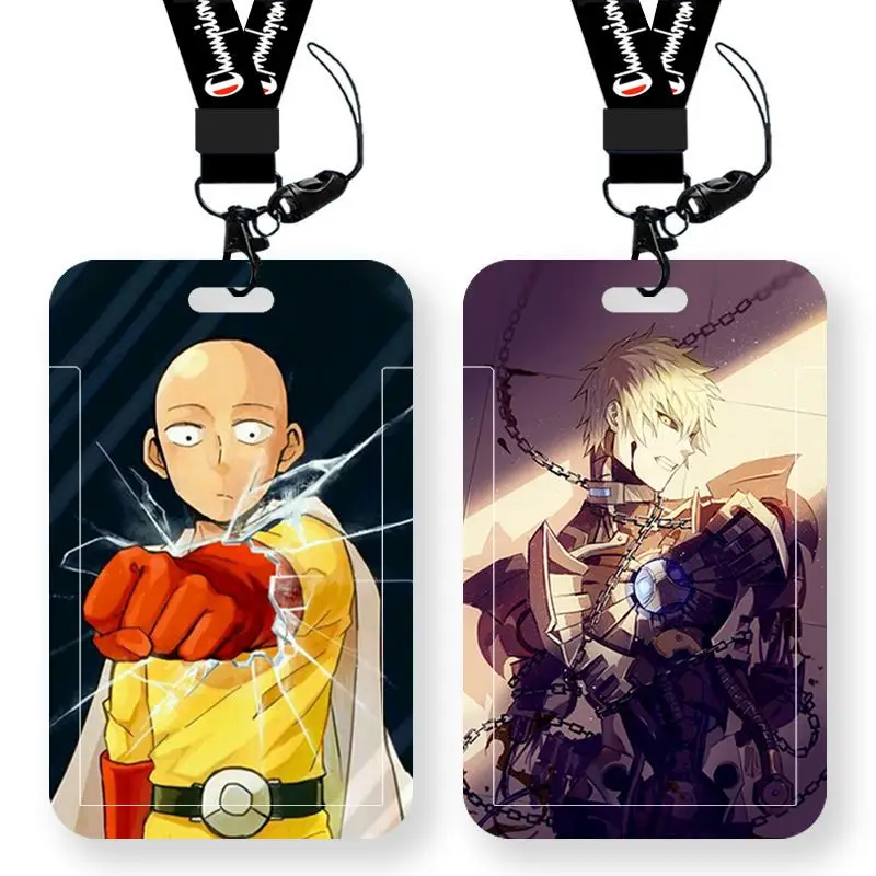 One-Punch Man Saitama Genos Tatsumak Garou Titular do cartão Criativo de alto valor impresso ônibus metrô cartão capa protetora com cordão