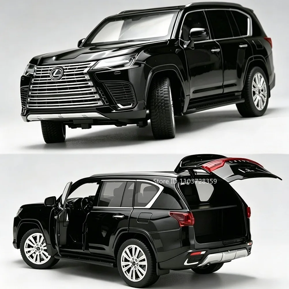 1:24 LX Land Rover Range Rover SUV Model Toy Cars Alloy Diecast Sound Light Doors Opened Pull Back Exquisite Off-road Vehicles