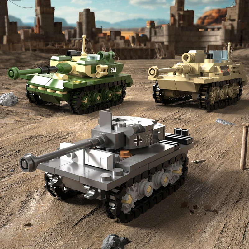 

‌MOC 99A Main Battle Tiger Heavy M1A2 Tank 3-Piece Set, War Military Building Blocks Model Bricks Kits Sets Ideas