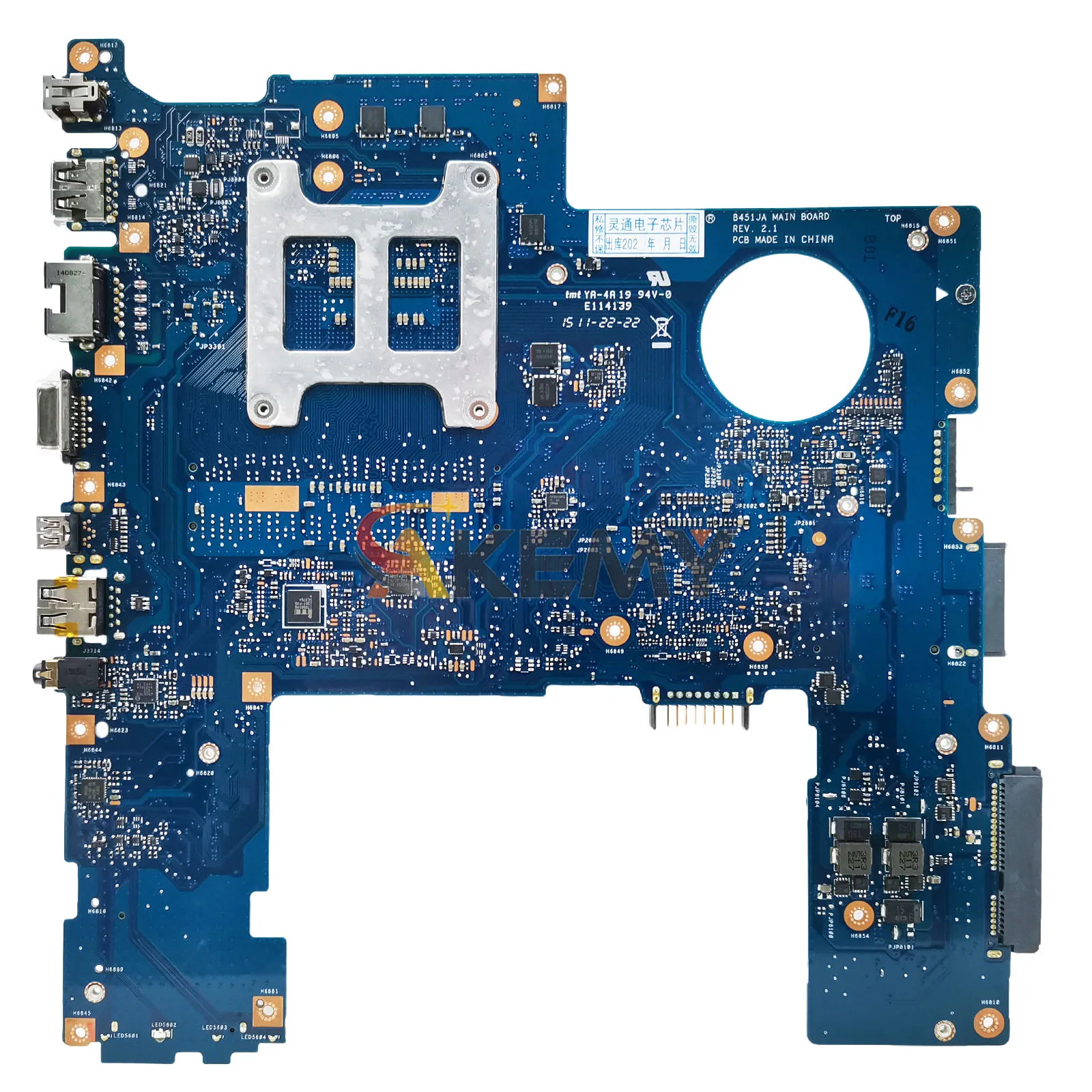 لوحة أم للكمبيوتر المحمول B451JA لـ ASUS ExpertBook B451J B451JA B451JAV اللوحة الرئيسية للكمبيوتر المحمول متوفرة في المخزون 100% اختبارات موافق شحن سريع