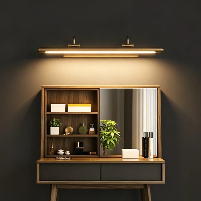 Modern LDE Bathroom Mirror Headlight Makeup Light  Wall Light  Adjustable Folding and Retractable Wall Light Above Murals Sconce