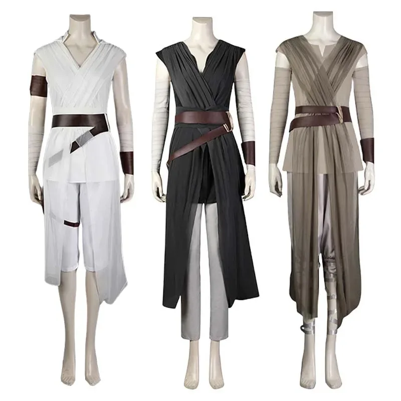 Nuevo disfraz de 2025, conjunto de uniforme de Cosplay The Rise of Skywalker Rey, disfraces de fiesta de Carnaval de Halloween para adultos para mujer ❤ ❤ dd