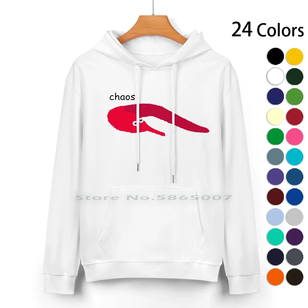 Chaos Pure Cotton Hoodie Sweater 24 Colors Worm On A String Meme Worm Meme Red Worm On A String Worm On A String Design