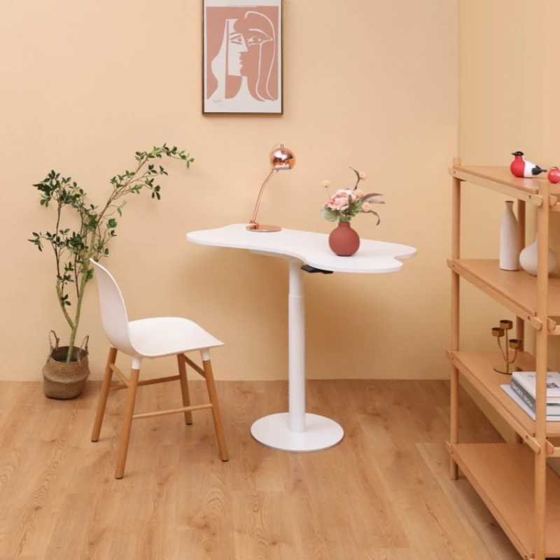 Lake electric lifting table for small household office, computer desk, bedroom, study