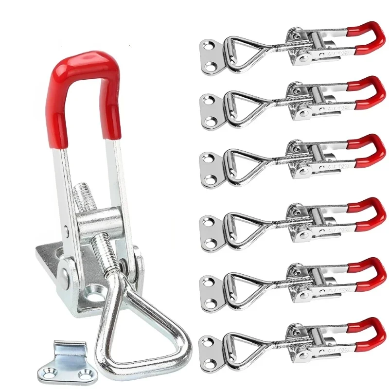 2/4pcs Adjustable Toolbox Case Metal Toggle Latch Catch Clasp Quick Release Clamp Anti-Slip Push Pull Toggle Clamp Tools