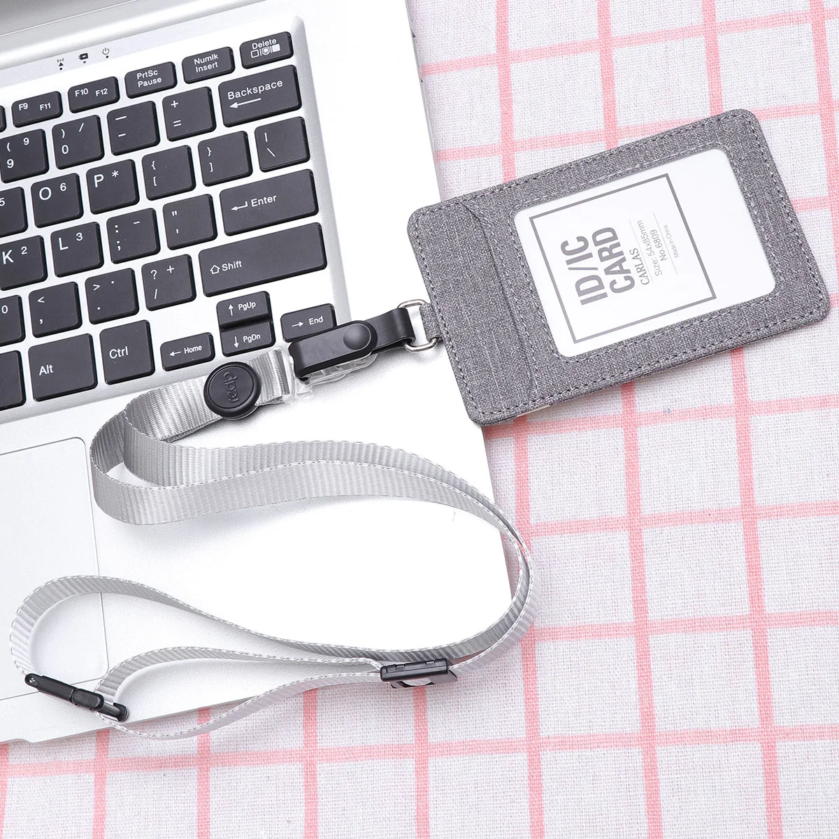 حامل شارة من القماش، حامل معرف عمودي، حافظة من القماش البحري لطلاب الأعمال والممرضات والمكتب، حبل لبطاقة المرور