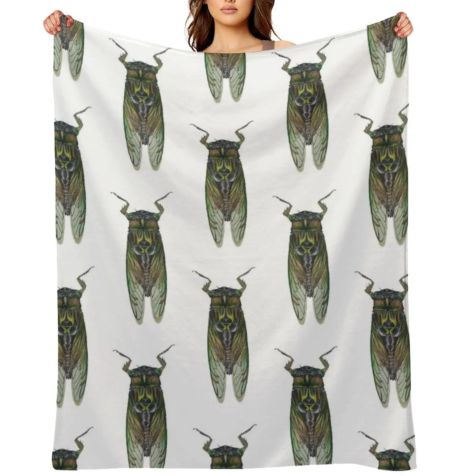 Cicada Throw Blanket for winter Sleeping Bag Summer Beddings warm winter Blankets