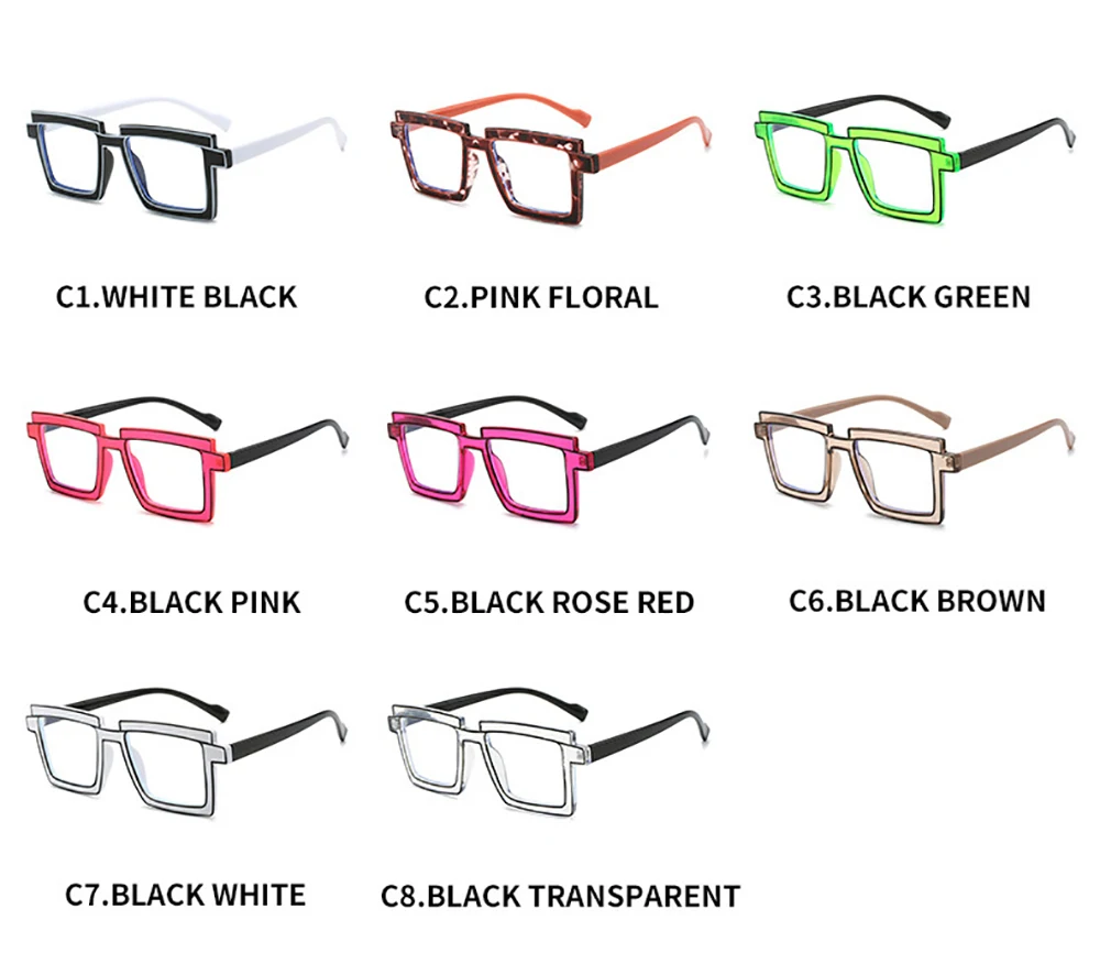 

Computer Eyewear Square Frame Anti Blue Light Spectacles Blue Light Glasses Lightweight Cartoon Glasses For Office Work
