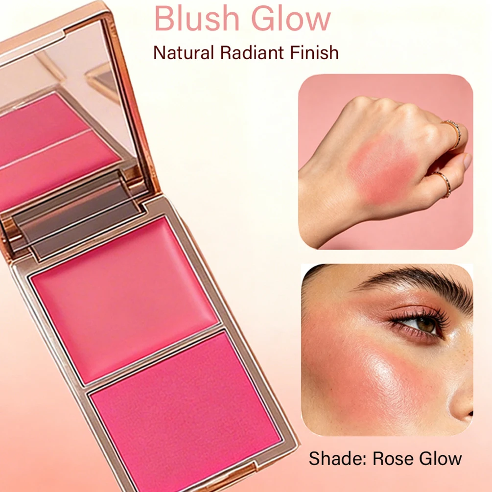 2-in-1 Gold-Plated Blush Cream Long Lasting Matte Waterproof Private Label Makeup Pigment Nature Smooth Custom Logo Cruelty Free