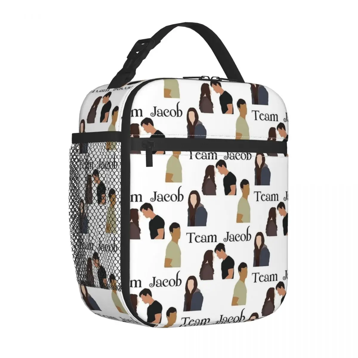 Team Jacob Twilight Insulated Lunch Bags Large Meal Container Thermal Bag Tote Lunch Box School Travel Bento Pouch