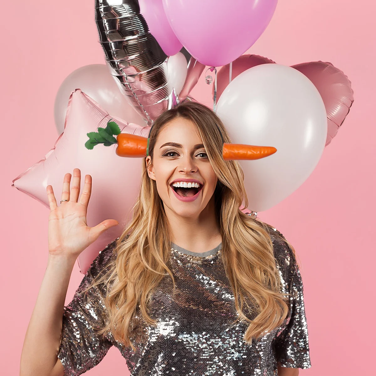 

Carrot Hair Hoops For Women Adult Party Festival Halloween Decorative Hair Accessories Spoof Style Fabric Headwear