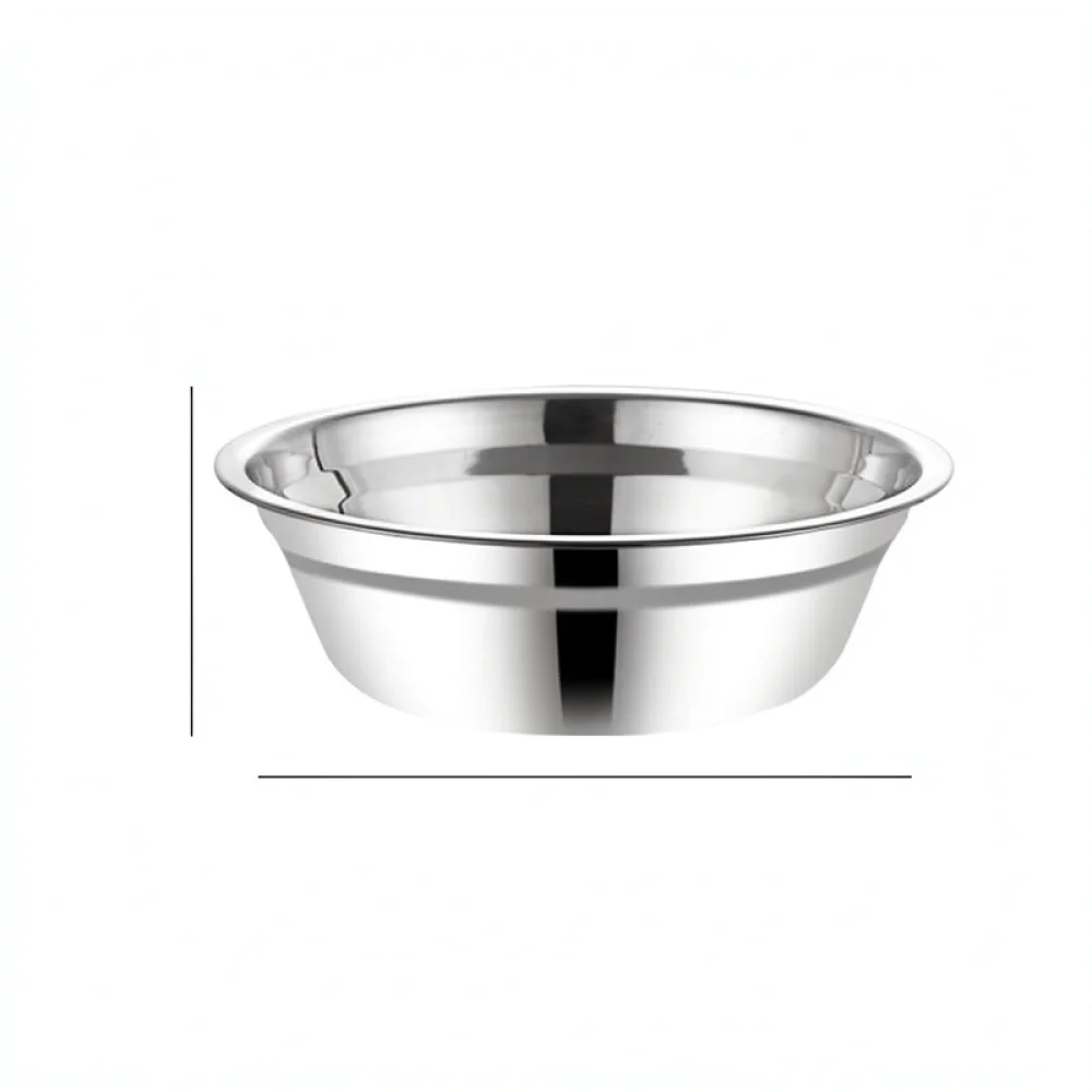 Modern Stainless Steel Round Bowl For Yabei Kitchen Prep Basin Multi Purpose Serving Dish For Rice Soup Food