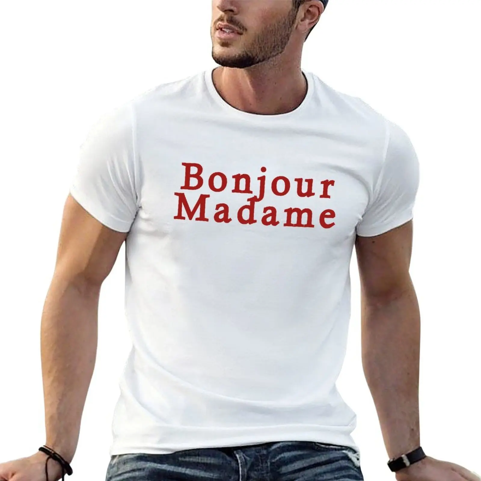 

Bonjour Madame T-Shirt t shirts cotton 100% t shirt custom print man t shirts for men T-shirt