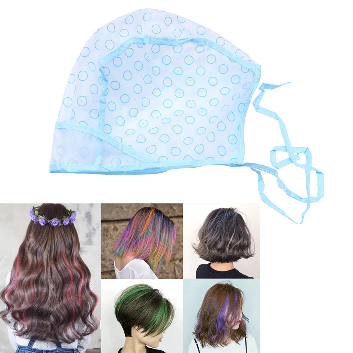 

14pcs Hair Dye Cap Crochet Set Coloring Brush Bowl Highlight Tools Salon Grade Plastic Comfort Fit Easy Use Waterproof Film