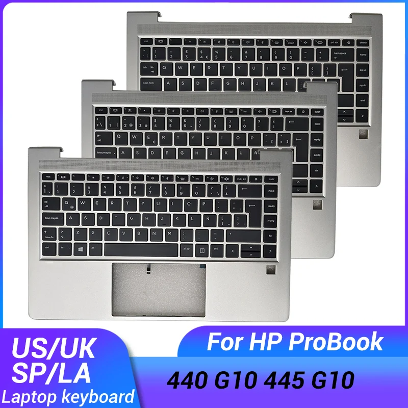 

NEW FOR HP ProBook 440 G10 445 G10 Latin/ Spanish/US/UK Laptop keyboard Palmrest upper Top COVER N42405-001