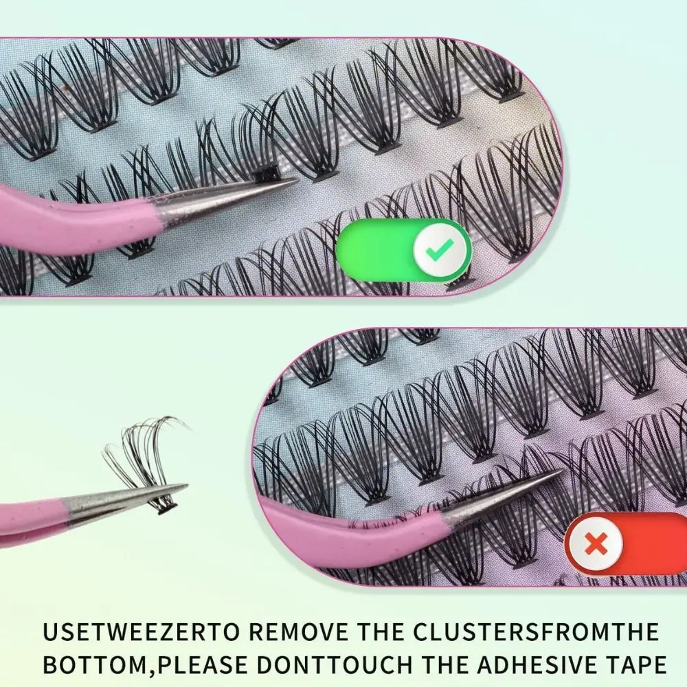 640 cruscos densos enrolados cluster cílios macios diy encaracolado cílios postiços reutilizáveis de longa duração cílios individuais compõem