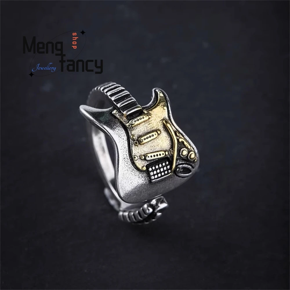 

Electric Guitar Rock Ring, Hip - hop Punk Style, Niche Design For Men And Women, Adjustable Food Ring Fashion Jewelry Exquisite