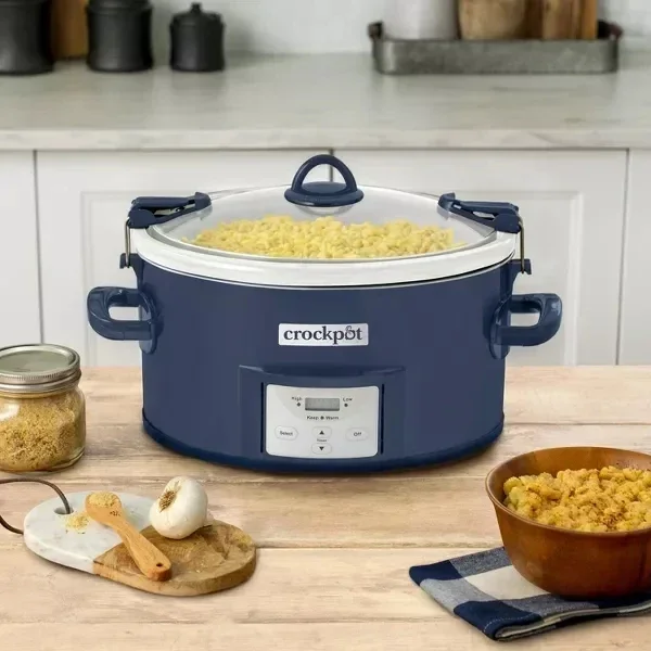 

Полноразмерная плита Crock-Pot One Touch для приготовления и переноски — синяя