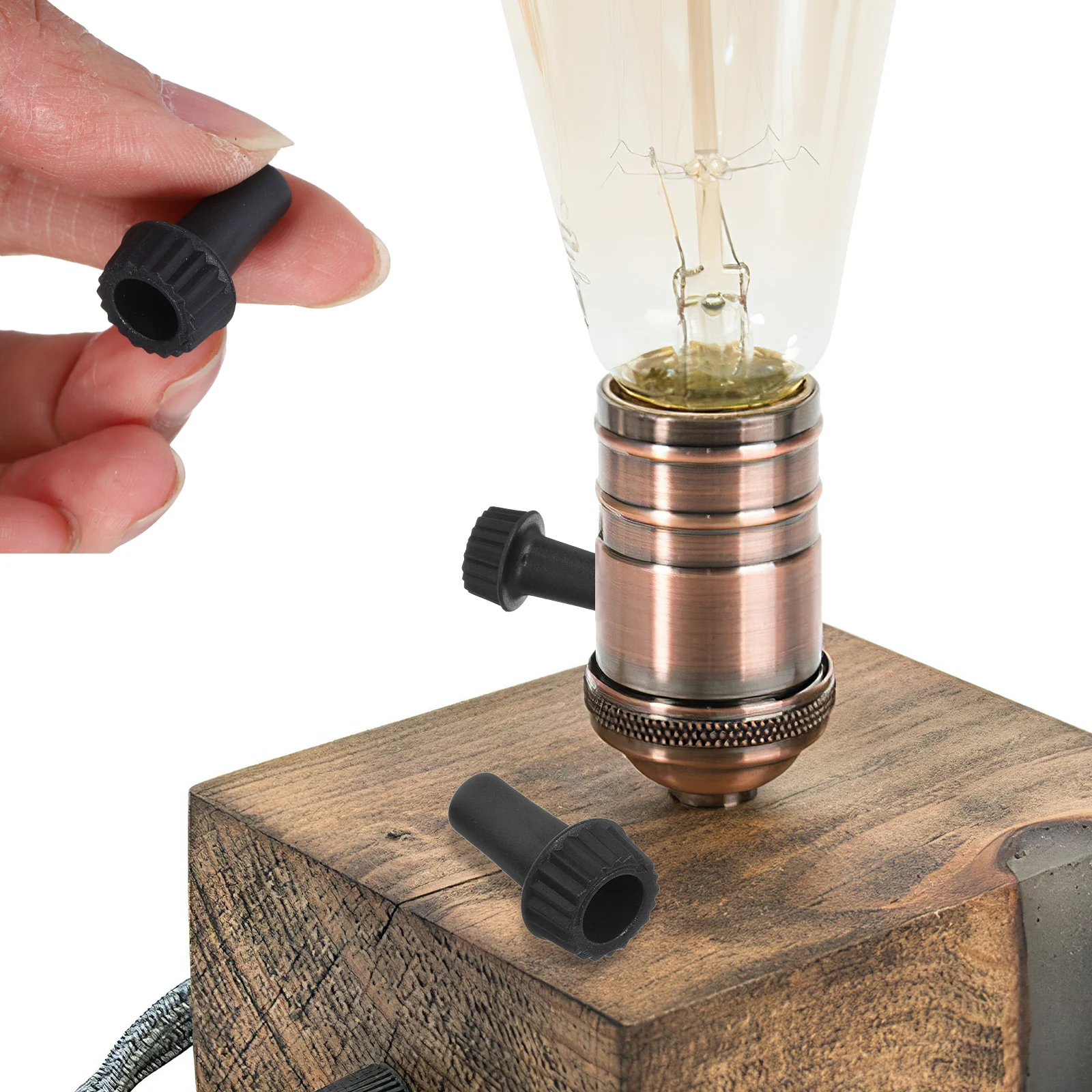 

10Pcs Standard Lamp Switch Replacement Robust ABS Light Turn Switch Knob 20Mm Compatible with Table Floor Lamp Repair