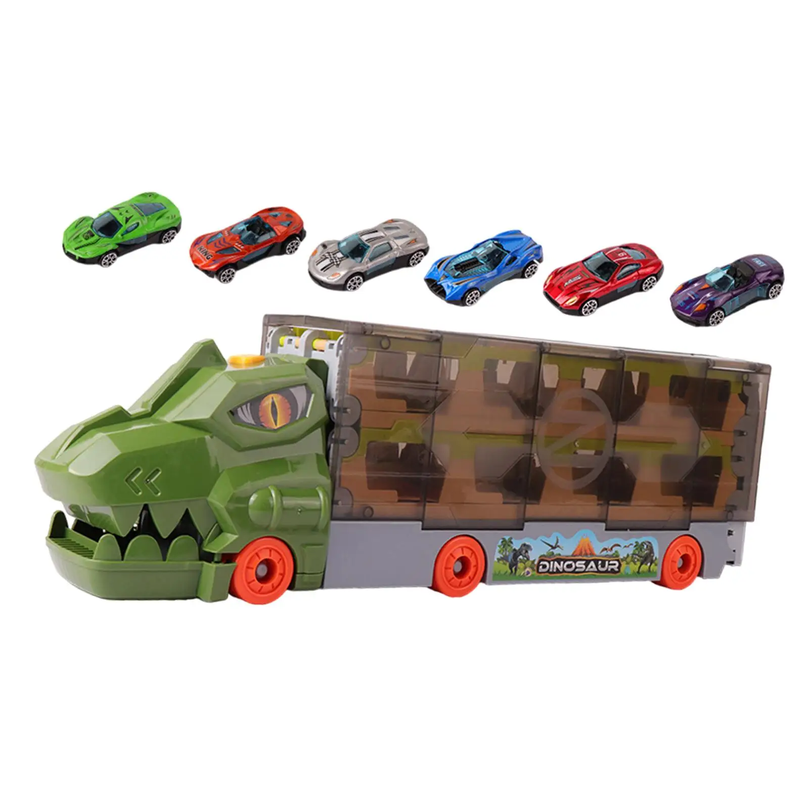 Transportvoertuigen Speelgoed Dinosaurus Racebaan Creatieve geschenken Vrachtwagen Transporter