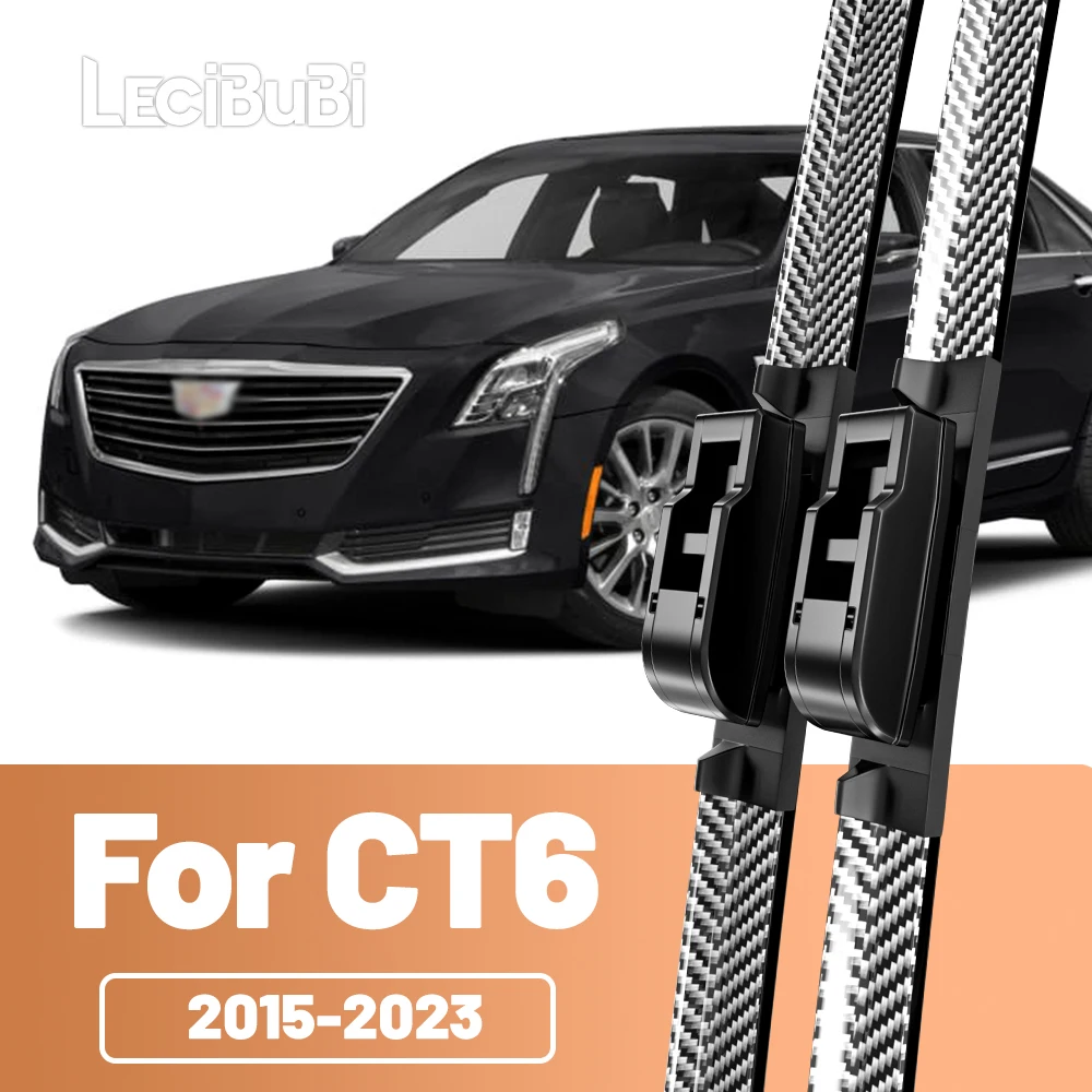 2 stücke Frontscheibe Scheibenwischerblätter Carbon Faser Scheibenwischer Für Cadillac CT6 2015-2023 2016 2017 2018 2019 2020 2021 2022