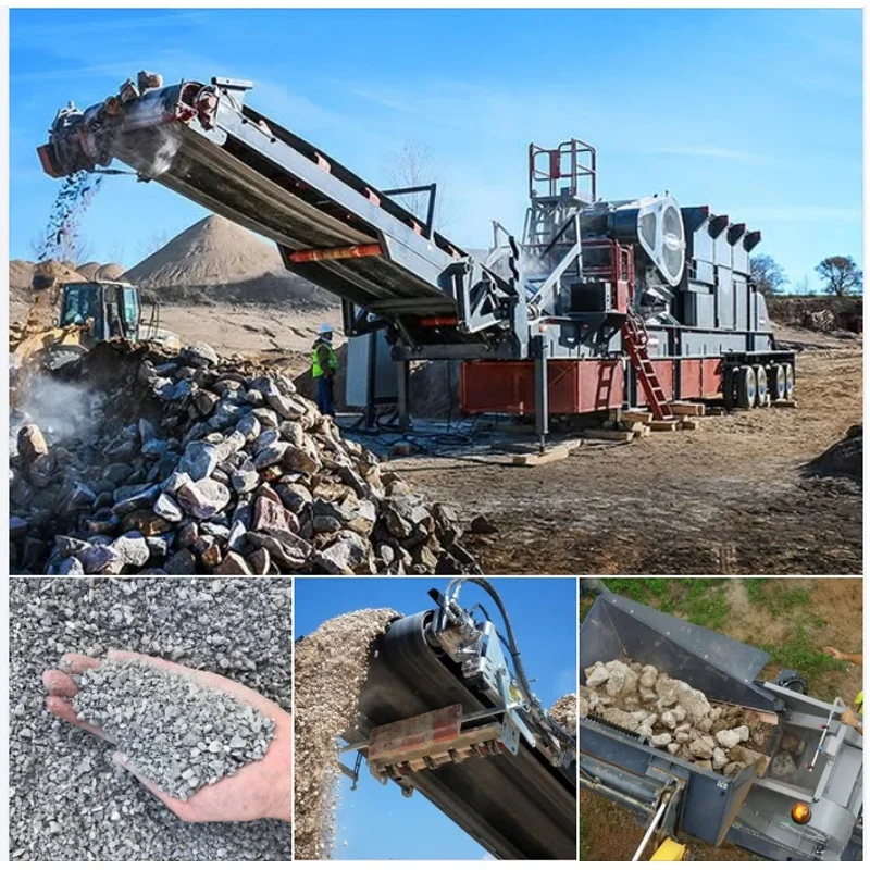 Complete Quarry Crushing Machine, Mobile Granite Limestone Gravel Jaw Crusher, Factory Price Aggregate Rock Stone Crushing Plant