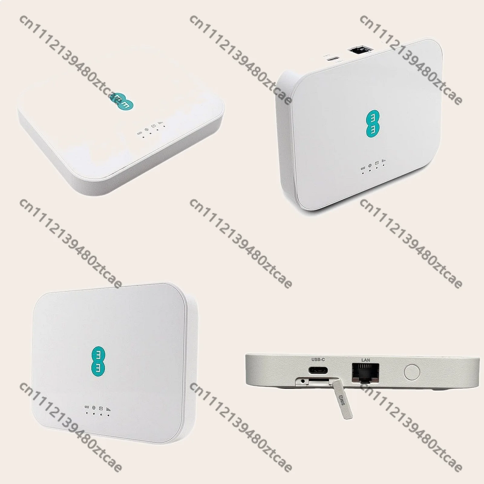 QTAD52E 5G WiFi Router, Pocket Mobile Hotspot, SIM Card Slot, Type-C Interface, Outdoor Portable WiFi6 Modem