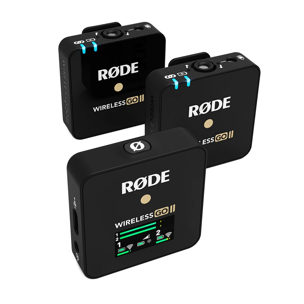 

Rode Wireless Go II GO2 Wireless Lavalier Dual Channel Mic RX 2TX Transmission Microphone Accessories for Phone DSLR Cameras