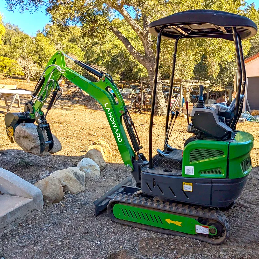 Venta al por mayor, excavadora pequeña hidráulica de 2 toneladas, 1600kg, huerto agrícola, excavadora de zanjas de 1 tonelada, miniexcavadora diésel de 1,6 tonel personalizada