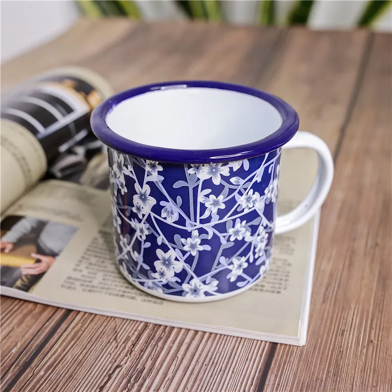 

Эмалированные кружки ручной росписи, кофейные и водные чашки в европейском стиле, подарок из материкового Китая, объем 30-400 мл