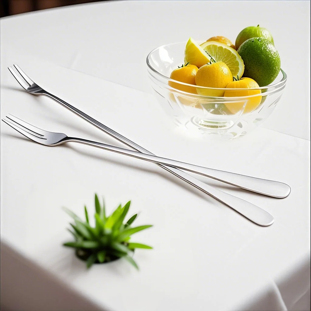 2Pcs Stainless Steel Fruit Fork Stainless Steel Pickle Forks Spoon Long Handle Jar Pickle Grabber, Canning Fork Fork Spoon