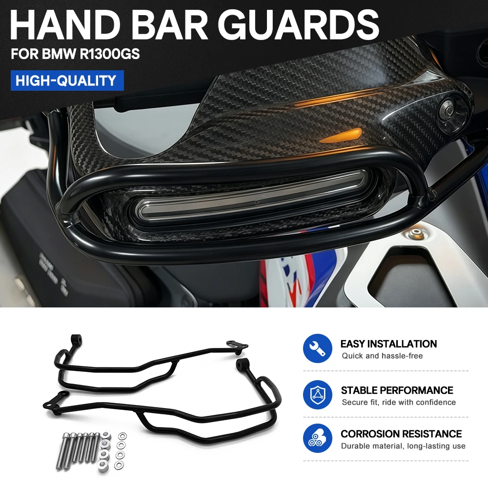 For BMW R1300GS 2023+ Pair of Black Metal Motorcycle Handguard Crash Bars with Complete Mounting Bolts motorcycle accessories
