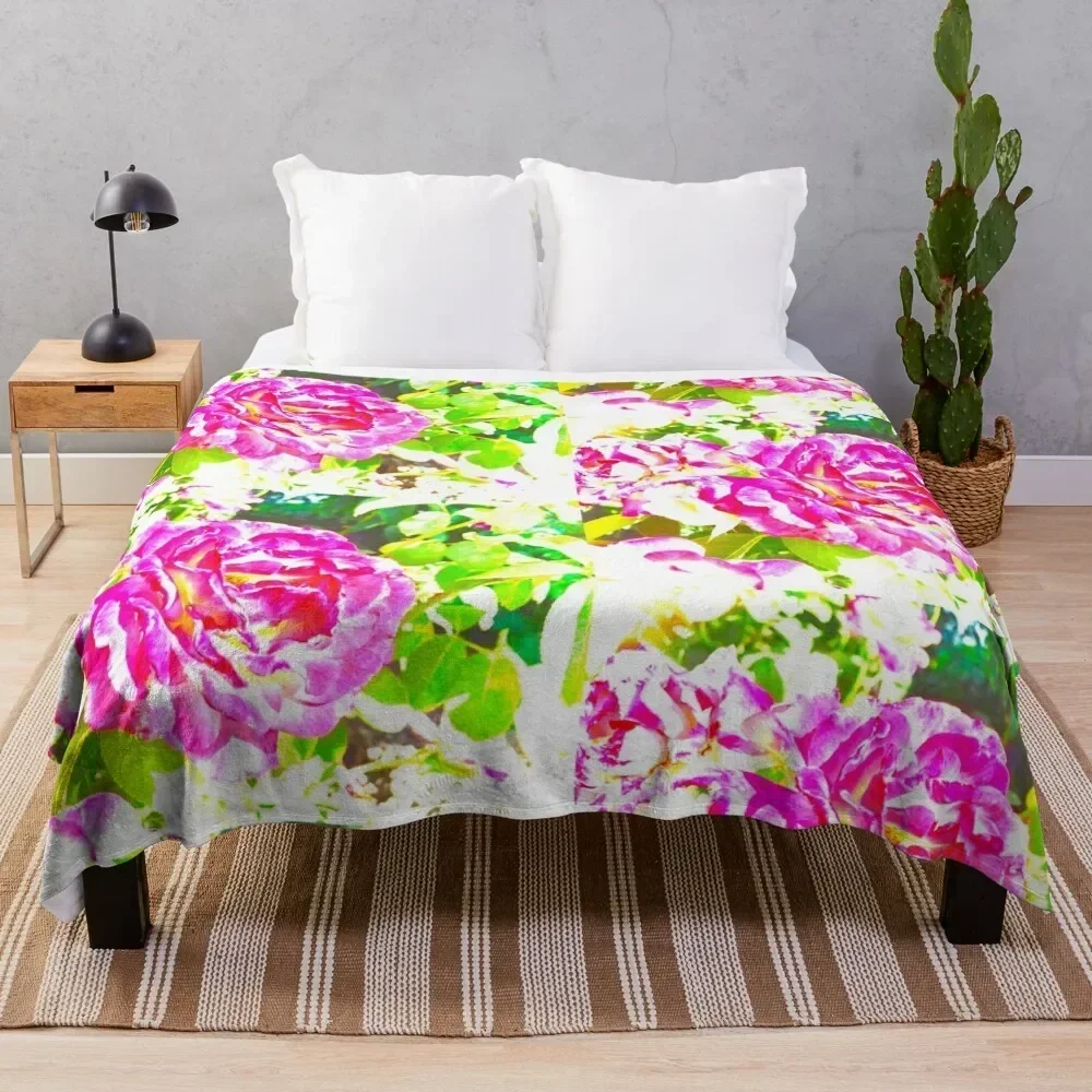 Brilliant Blossom Throw Blanket Furry Hairys Blankets Sofas Of Decoration Summer Beddings Blankets