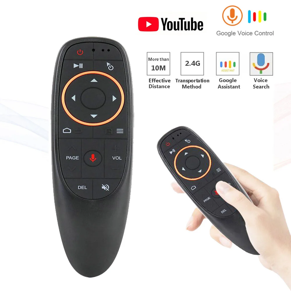 

Voice Remote For Android Tv Box HK1 H96 Max X96 Mini G10 G10S Pro Control 2.4G Wireless Mouse Gyroscope