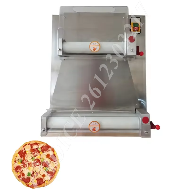 220v Small Electric Pizza Dough Roller Sheeter Machine Automatically Suitable for Noodle Pizza Equipment Commercial Home