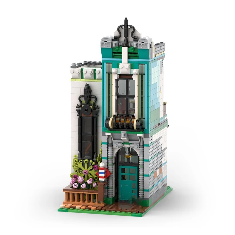 1440 PCS House Street Green Townhouse MOC Customize Modular Building Block Creative Design Technology DIY Holiday Toy Gifts