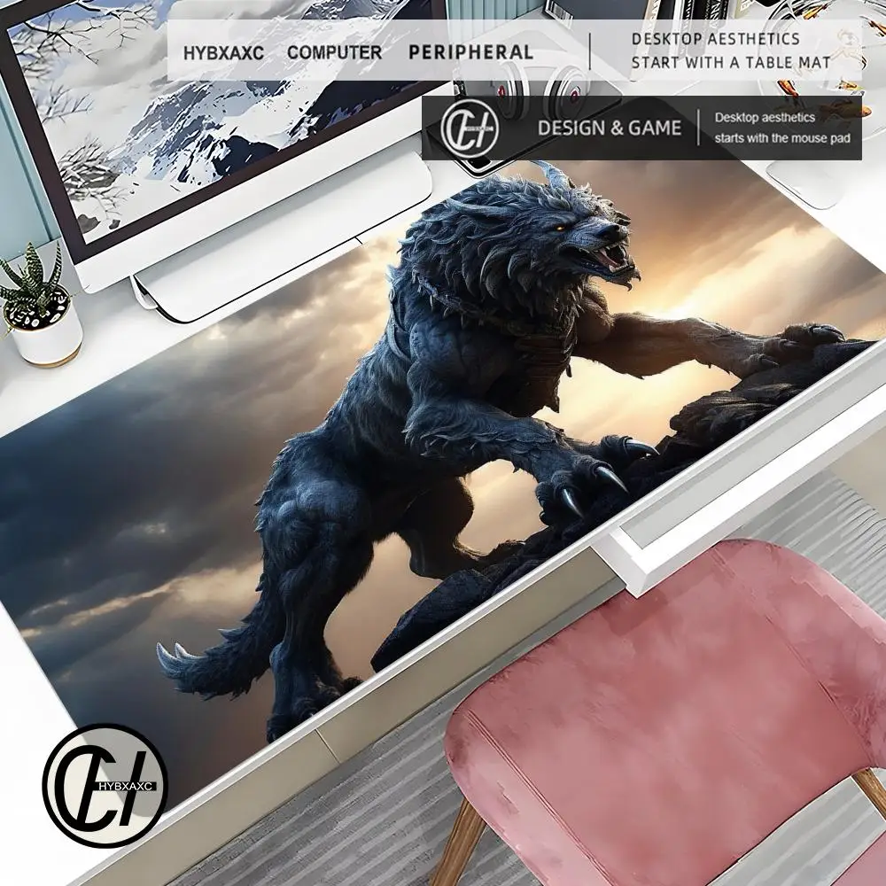 

Wolf Mouse Pad Cute HD Desk Pad Extended Gaming Keyboard Mats Large 90x40cm XXL Gamer Mousepad