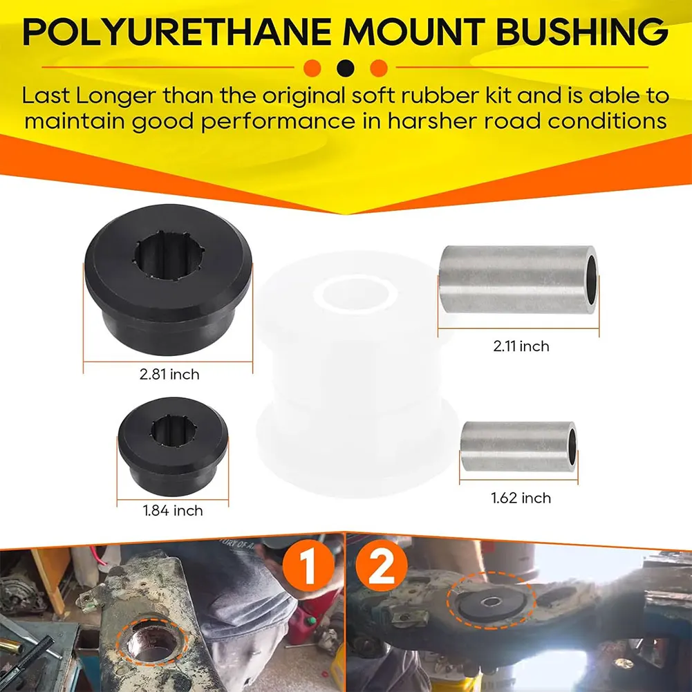  Polyurethane Front Differential Side Mount Bushing Set For Hummer H3 2006-2010 Differential Installation Sleeve Set