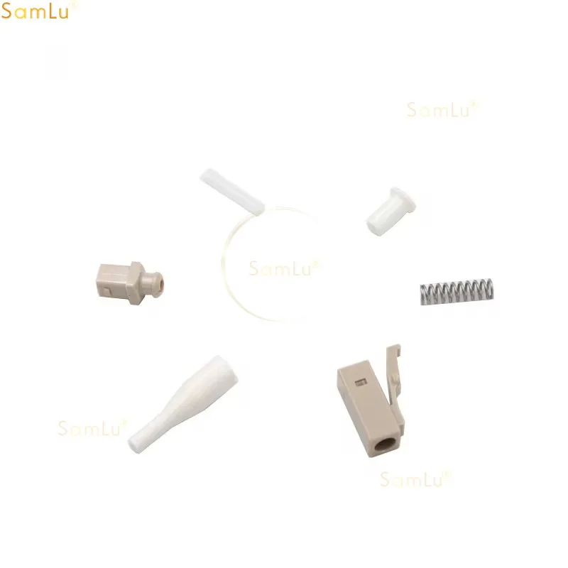 200pcs/Lot sale Lc/om1/om2  Simplex Multimode Mm Beige Gray Lc0.9 Jumper Loose Optical Fiber Connector