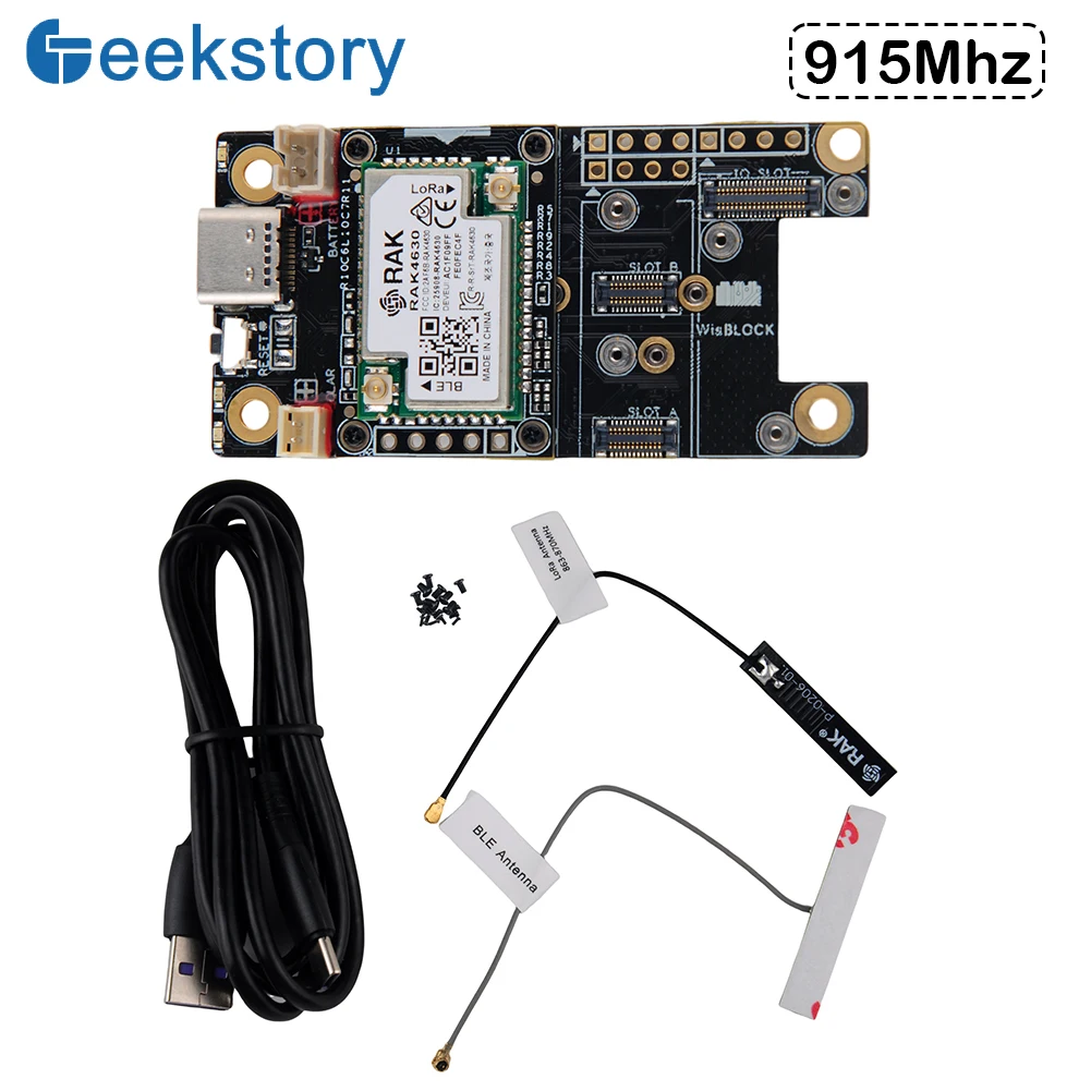 WisBlock Basic Starter Kit for Meshtastic LoRa RAK4631 LPWAN Wireless SX1262 Lora Module RAK19007 Base Board with Lora Antenna